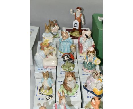 SEVENTEEN BOXED ROYAL ALBERT BEATRIX POTTER FIGURES, comprising Mr McGregor, Mrs Tittlemouse, Little Pig Robinson Spying, Aun