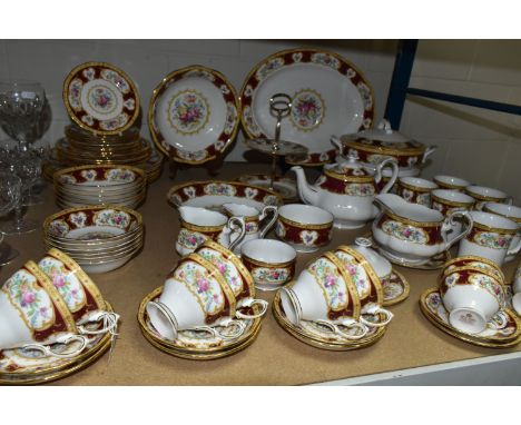 A SEVENTY EIGHT PIECE ROYAL ALBERT 'LADY HAMILTON' DINNER SERVICE, comprising a meat plate, two tureens, a sauce boat and sta