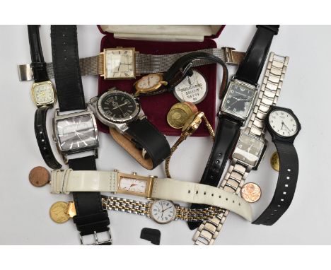 AN ASSORTMENT OF WRISTWATCHES, ten wristwatches, names to include Tissot, Emporio Armani, Royal Air Force, Raymond Weil, Seko