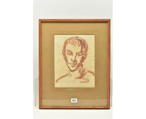 CIRCLE OF HENRI GAUDIER-BRZESKA (1891-1915) A STUDY PORTRAIT OF A HEAD, no visible signature, charcoal on paper, approximate 