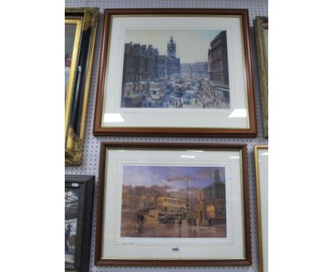Peter Owen Jones 'Blue and Gold Morning' Ltd Edition Colour Print, of five hundred, 40 x 48.5cm and Beauchief Corner, 28 x 41