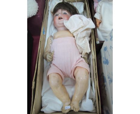 An Early XX Century Bisque Head Doll by Kammer &amp; Rheinhardt, (head by Simon &amp; Halbig), marked to back of head 'K' Jew