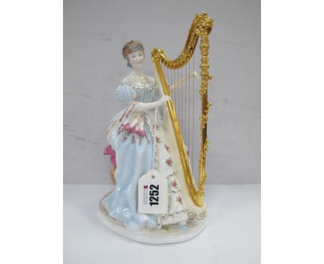 A Royal Worcester 'Music' Figurine From The Graceful Arts Collection, limited edition of 2500, sculpted by Maureen Halson, Co