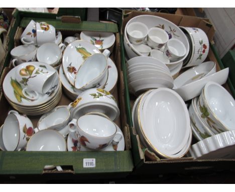 Royal Worcester Evesham Oven to Table Pottery, approximately seventy seven pieces, including tureen, 25.5cm bowl.