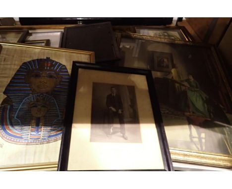 Collection of mixed prints including a portrait. Not available for in-house P&amp;P 