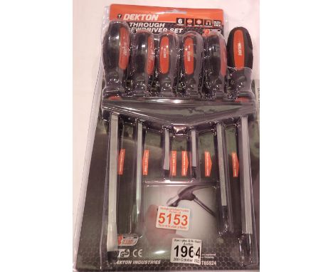 New unused six piece screwdriver set. P&amp;P Group 2 (£18+VAT for the first lot and £3+VAT for subsequent lots) 
