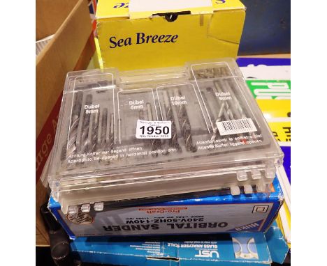 Mixed tools including orbital sander and drill. Not available for in-house P&amp;P 