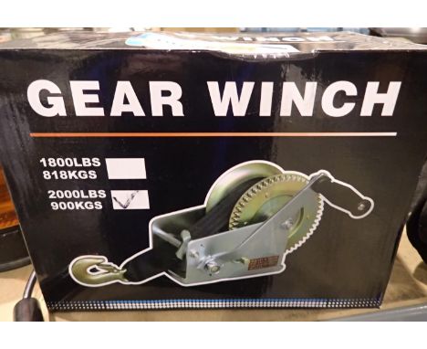 2000lb manual gear winch. Not available for in-house P&amp;P 