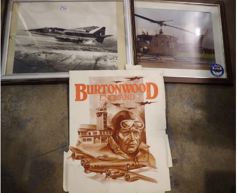 Three framed military prints. Not available for in-house P&amp;P 