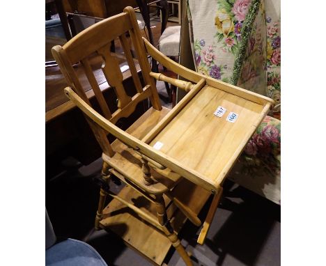 Vintage oak high chair for restoration. Not available for in-house P&amp;P 