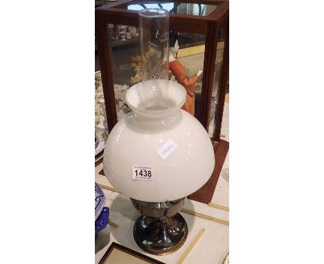 Paraffin lamp with glass shade. Not available for in-house P&amp;P 