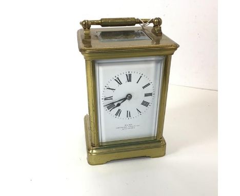 A four glass carriage clock by Elam Northwich, Middlewich, Winsford (16cm x 9cm x 7.5cm)