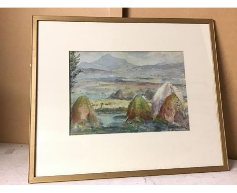 K. Wylie, Ben Ledi, Lake of Menteith. Flanders Moss from Backlyrie, watercolour, signed bottom right (24cm x 34cm)