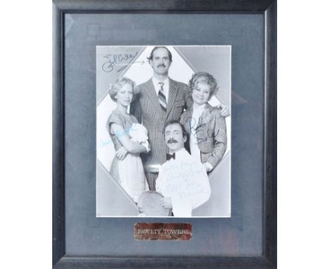 Fawlty Towers - (BBC Sitcom 1975-1979) - full main cast autographed 8x10" black and white photograph, signed by John Cleese (