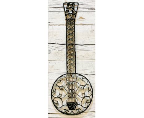 Only Fools &amp; Horses (BBC Sitcom 1981-2003) - Banjo Wall Hanging - a scarce vintage 1960s / 1970s metal Banjo wall hanging