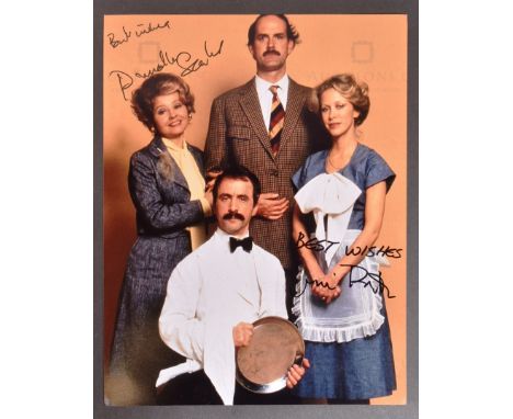 Fawlty Towers (BBC Sitcom 1975-1979) - a dual autographed 8x10" colour photograph from the series signed by Connie Booth (Pol