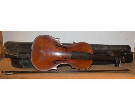 A violin, the two-piece back 32.5cm long excluding button, paper label inscribed Laurentius Storioni fecit, Cremona 1773, out