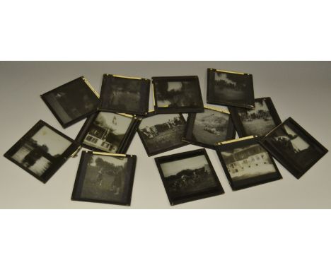 Magic Lantern Slides - social history Scout type expedition, Switzerland;  Pathescope reels