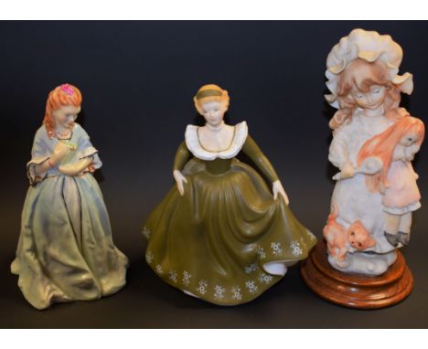 Ceramic Figures - Royal Doulton 'Geraldine' HN 2348; Royal Worcester 'Sweet Anne' 3630 modelled F G Doughty, another, contine