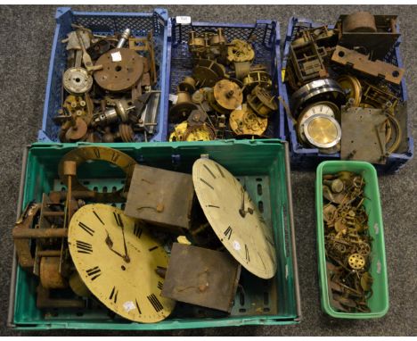 Horology - clock parts including cogs, movements, faces, etc; tools including Record 722 plane, ratio pulleys; etc.