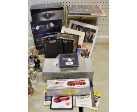 A Dinky Supertoys, Leyland Octopus tANKER - Esso, 943, reissue, unopened box; Three unopened Atlas Editions Collections tract