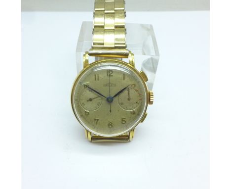 An 18ct gold Angelus chronometer wristwatch