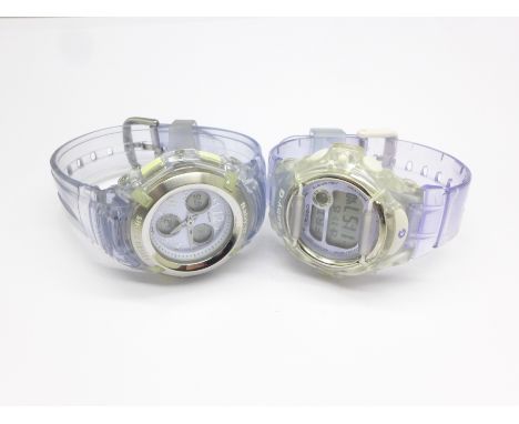 Two Casio Baby G wristwatches