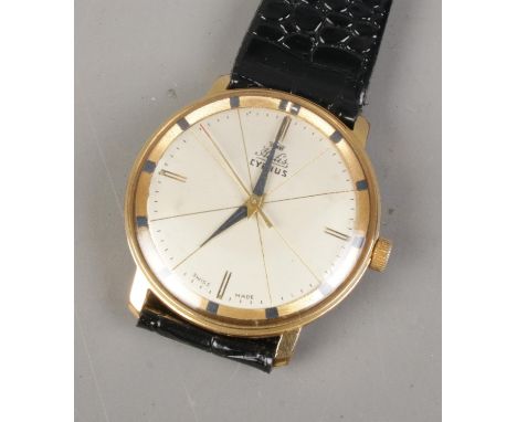 A gents Hafis Cyprus manual wristwatch with baton markers to face.  Working.
