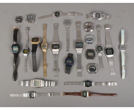 A collection of assorted digital wristwatches to include Casio, Ventura, Bradoon, Zetron, etc.