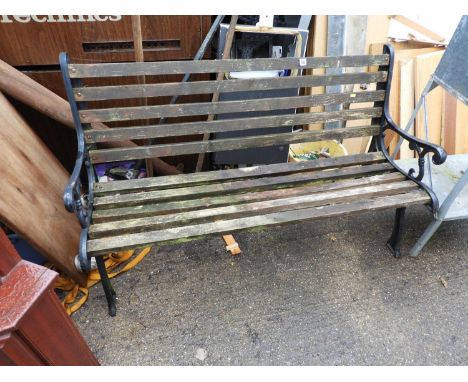 Metal End Garden Bench 