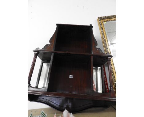 Ornate Wall Hanging Shelf with Mirrors 