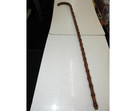 Vintage Bamboo Walking Cane/Swagger Stick 