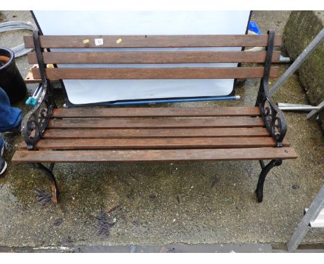 Metal End Garden Bench 