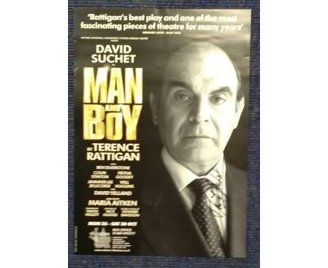 David Suchet signed original theatre poster. Theatre poster for Man and Boy signed by actor David Suchet. 