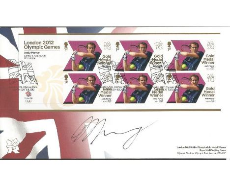 Andy Murray signed London 2012 Olympic Games FDC. Scottish professional tennis player. Murray represents Great Britain in his