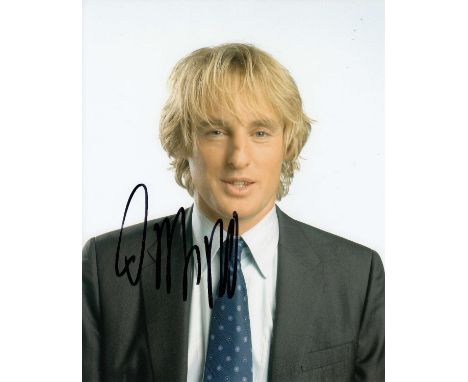 Owen Wilson signed 10 x 8 colour photo. Classic head and shoulders portrait of the comedy actor. 