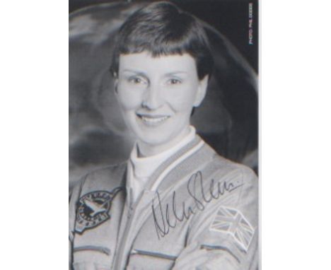 Helen Sharman signed Postcard picture of the first Briton in space. Excellent. 