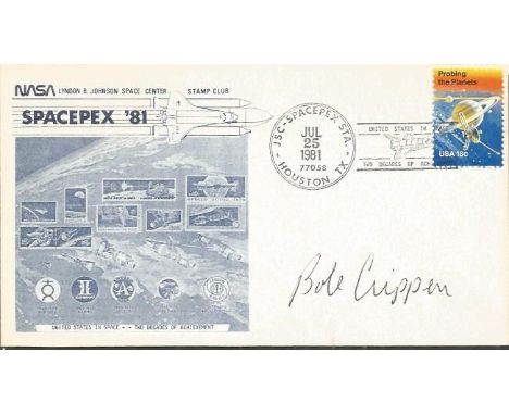 Bob Crippen Nasa Astronaut Signed First Day Cover 