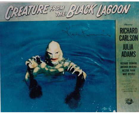 Ricou Browning signed 10 x 8 black and white photo. Superb photo from Creature from The Black Lagoon signed by Ricou Browning