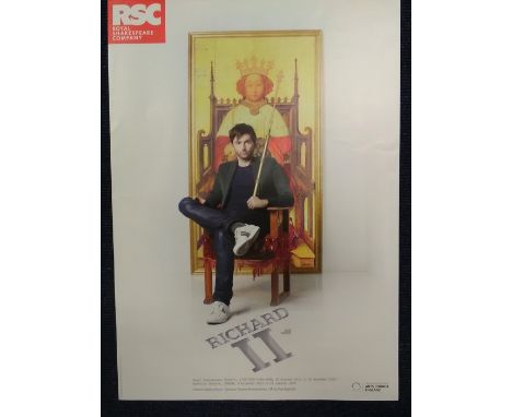 Richard II original theatre poster. Large poster for the production of Richard II by the Royal Shakespeare Company. 