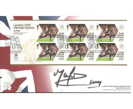 Mo Farah signed London 2012 Olympic Games FDC. British distance runner. On the track, he mostly competes over 5000 metres and