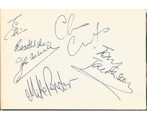 The Searchers Vintage 1960s Fully Signed Fan Club Photo 