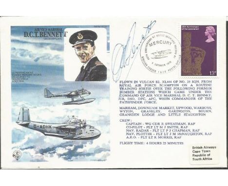 AVM Don Bennett signed cover. Excellent 1978 Historic Aviator cover dedicated to and signed by AVM Don Bennett DSO - the famo