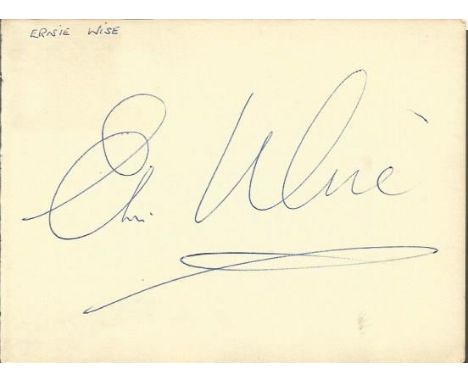 Ernie Wise Comedy Act Signed Vintage Album Page Also Signed on The Reverse by Susan Maughan 