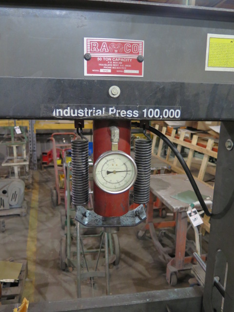 Ramco mdl. RP50 50 Ton Hydraulic H-Frame Press