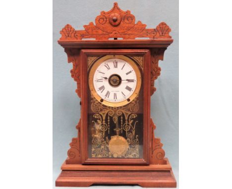 Early 20th century mahogany cased Seth Thomas American mantle clock. App. 56.5cm H Used condition, not tested for working