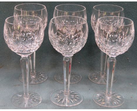 Sold at Auction: A set of eight heavy cut crystal wine glasses. 20th  century, 18cm high