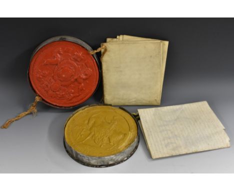 A Victorian vellum patent to Henry Stothert of Bath, engineer, 17th April 1852 for Improvements in the manufacture of manure 