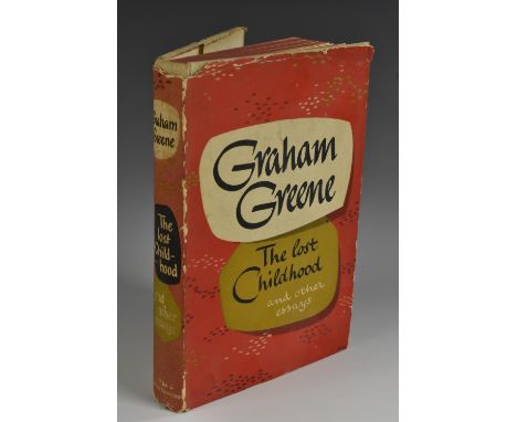 Greene (Graham), The Lost Childhood and other essays, first edition, Eyre &amp; Spottiswoode, London 1951, pp: i - viii, [9-1