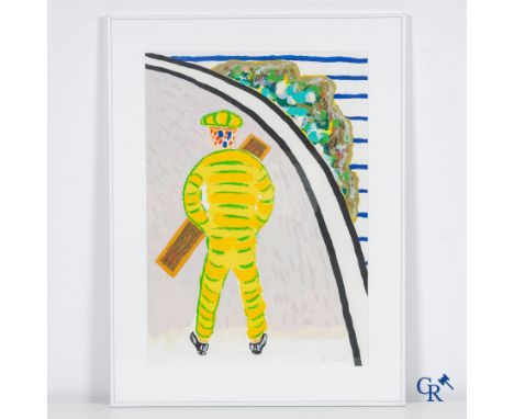 Roger Raveel (1921-2013)(*) A curvature in the time. Color lithograph 79/200. | 69 x 49 cm.
